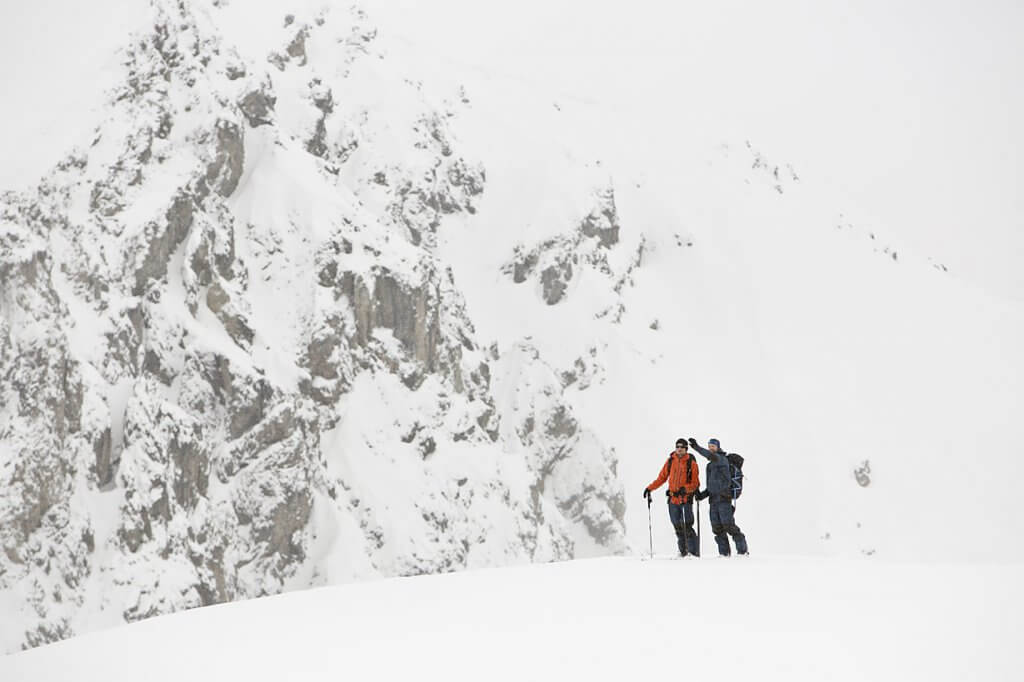 Mountain guides exploring the mountains