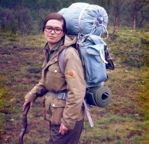 Wilhelmina Schedin in her Greenland Jacket from 1976