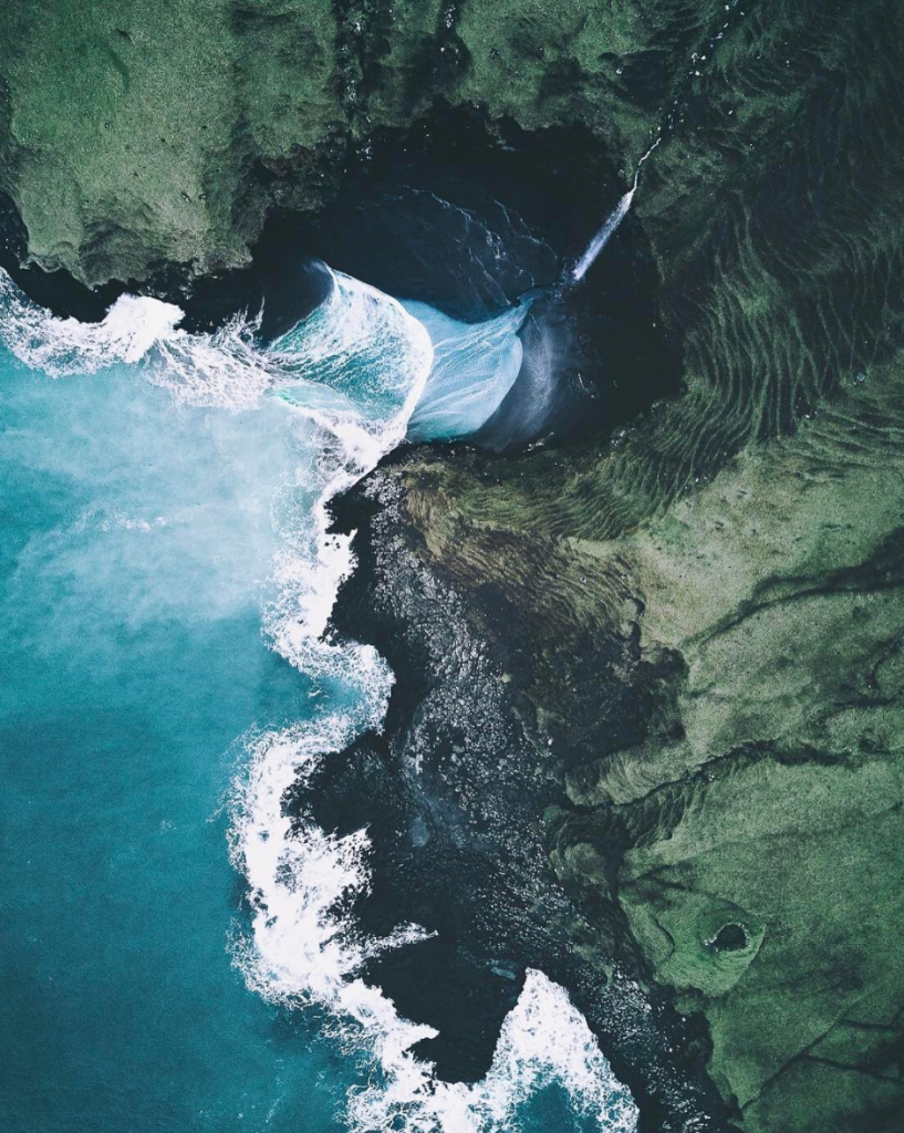 Rugged coastline from above, photo by Tobias Hägg