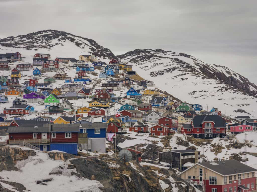 Colourful houses on Greenland