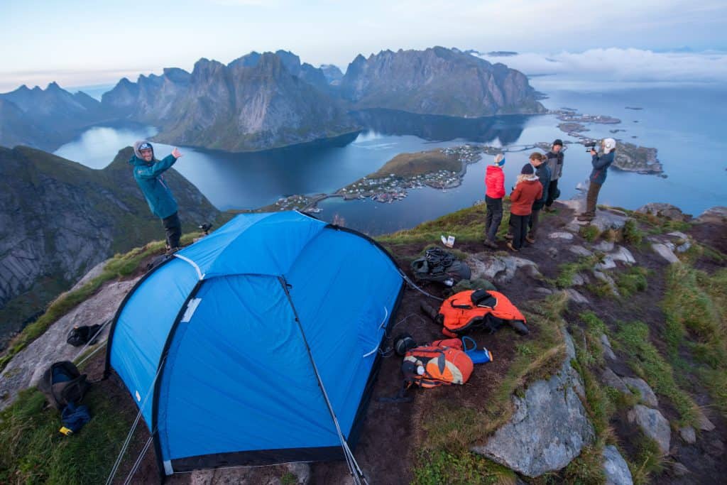 Hanging out on top of a mountain, fjällräven tents, fjällräven dome tent