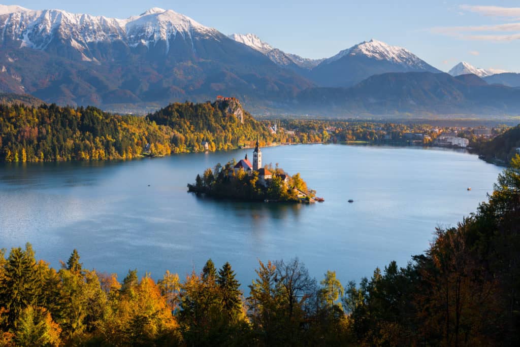 Church of Assumption and Lake bled