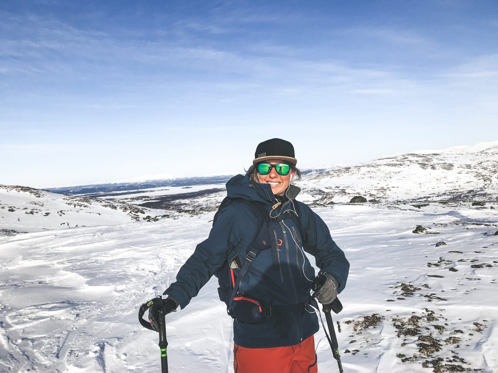 Johanna Nygård on a skitrip
