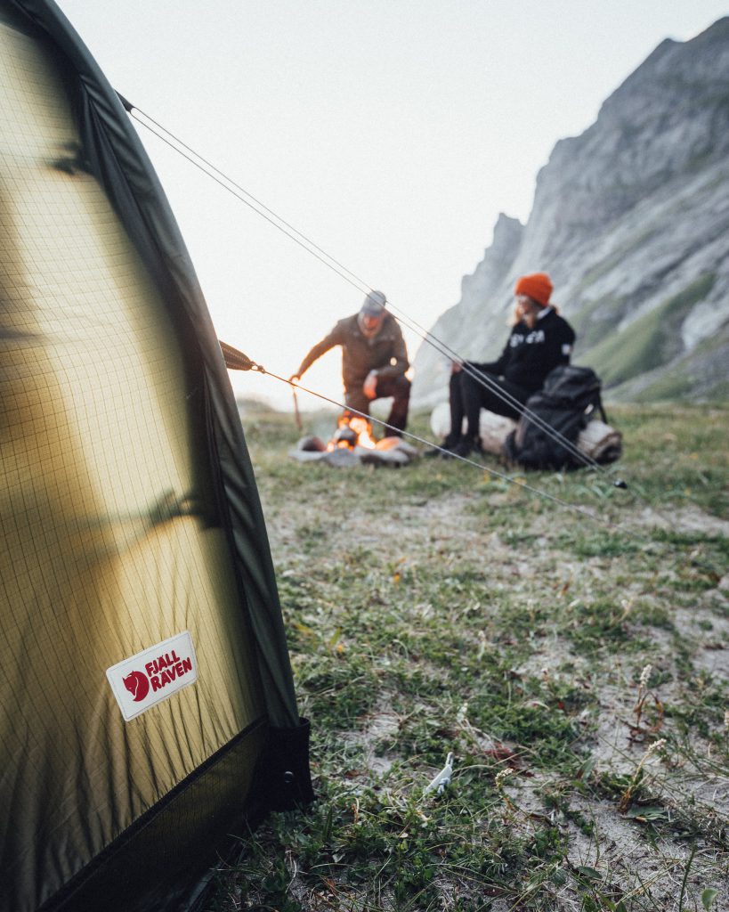 Cooking in front of your tent, fjällräven tents