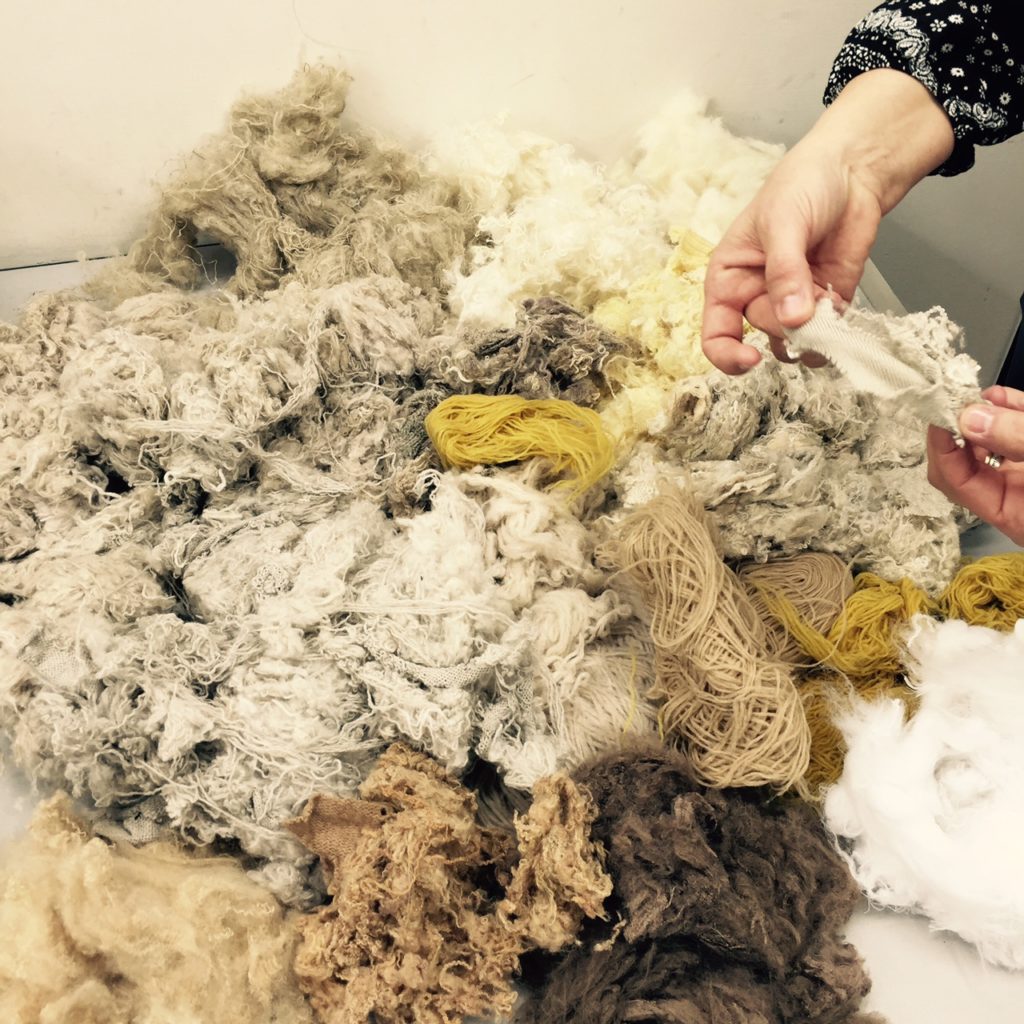 Sorting through recycled wool