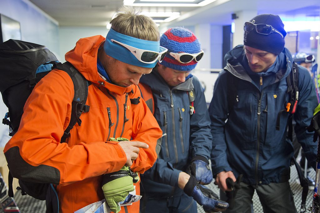 Mountain guides getting ready