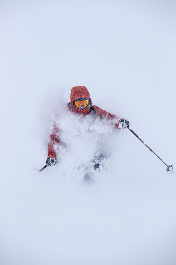 Johan Jonsson skiing powder