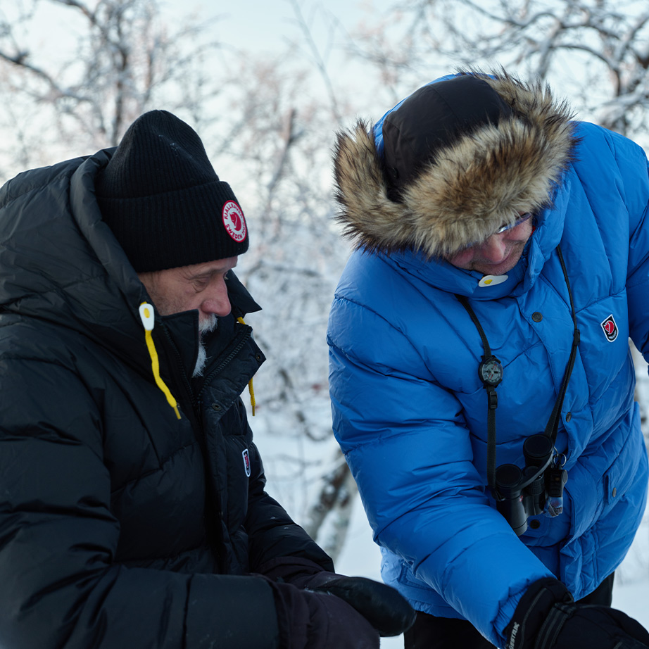 WWF Finland, arctic fox research, Fjällräven expedition down jacket